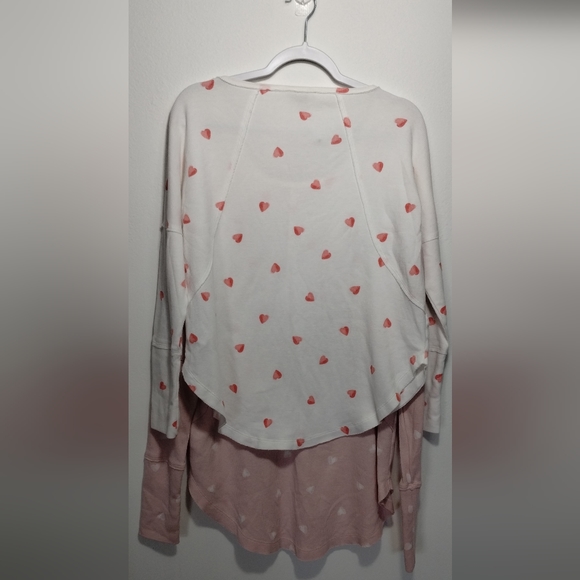Lucky Brand Women's Long Sleeve ❤️ Shirts Bundle Size M Color Wht/Red -Pink/Wht - Picture 3 of 12